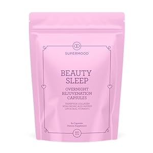 SUPERMOOD Collagen Supplements – Naticol Tripepdtide Fish Collagen, Liposomal Pureway C Vitamin C, Hyaluronic Acid Matrix, Biotin & Zinc, Overnight Rejuvenation for Hair, Skin and Nails – 84 Pills