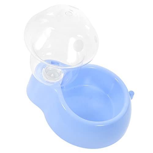 Happyyami Distributeur Automatique Eau Et Nourriture pour Chat Et Chien Fontaine à Eau Gravité Anti-Renversement Design Élégant Et Bleu