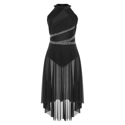Justaucorps danse lyrique femme asymétrique strass fini les tenues inconfortables
