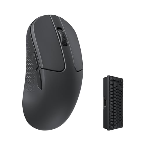 Image of Keychron M3 Mini 4K Wireless Bluetooth 5.1 /2.4 GHz /Wired Optical Mouse, Ultra-Lightweight 55g Programmable PixArt 3395 Sensor with up to 26,000 DPI / 650 IPS for Windows Mac Linux - Black