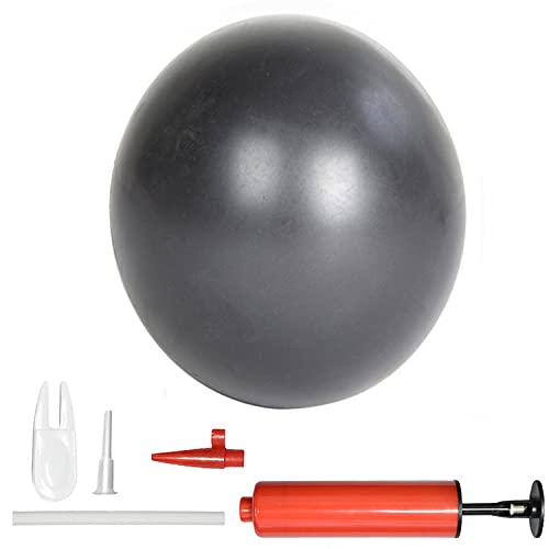 BAIMAN Mini Pilates Exercise Yoga Ball,Small Inflatable Exercise Yoga Ball,Core Training and Physical Therapy Equipment, Improves Balance for Home & Gym & Office with Pump(Grey,6 Inch)