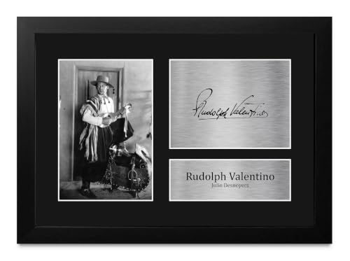 Memorabilia Rudolph Valentino Los Cuatro Jinetes del Apocalipsis foto firmada A4 para coleccionar