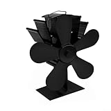 Holzofenventilator, leise, wärmebetrieben, nicht elektrisch, Aluminiumblätter für effiziente Warmluftverteilung und Raumkomfort