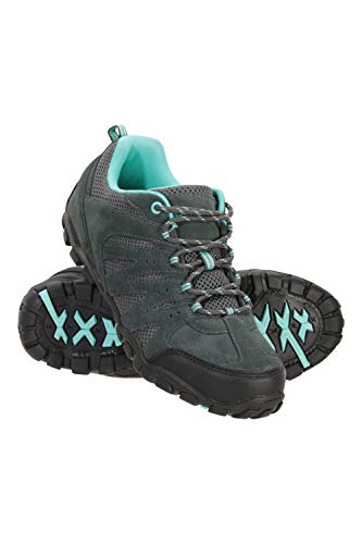 Mountain Warehouse Damen-Wanderschuhe - atmungsaktives Mesh-Obermaterial, strapazierfähige Gummi-Laufsohle, Freizeitschuhe, Eva-Fußbett - ideal zum Wandern Petrolblau 37 EU