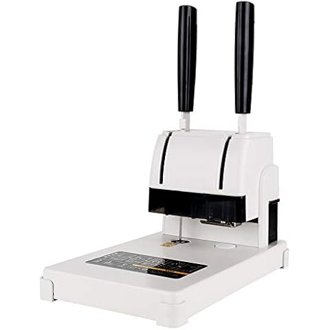 Hanchen Electric Stapler and Hole Punch Desktop Hot melt Binding Machine 30mm Hole Puncher for Financial Document/Bill Cover