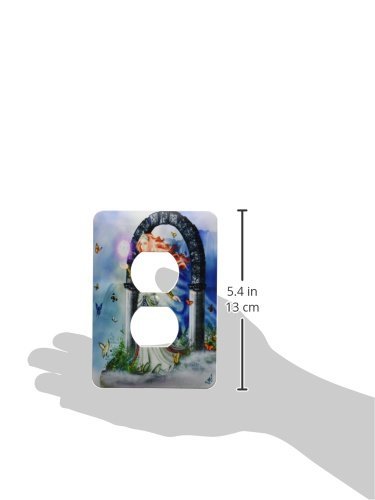 Cubierta para 2 enchufes de elfo mágico y mariposas 4
