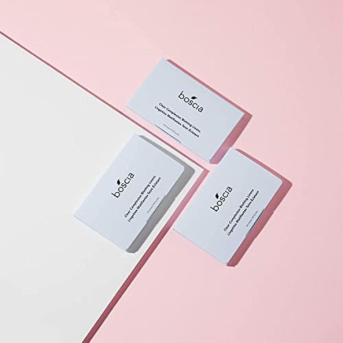 boscia clear complexion blotting linens - vegan cruelty-free natural skin care - oil blotting sheets for face - for combination to oily skin types - travel size - 100 sheets