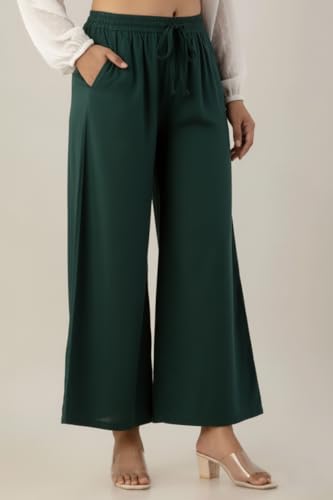 Image of Moirai Super Soft Viscose Rayon Palazzo Pants for Women Relaxed & Regular Fit Solid Palazzo for Women & Girls Casual Ethnic Wear