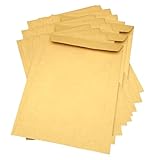 50Pcs Self Seal Mailing Envelope File Document Envelope for Documents Receipt Picture 10x7inches Large Envelope