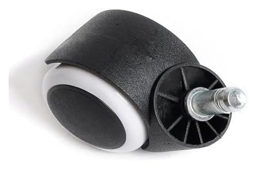 Rueda giratoria de oficina de 10mm pack 5 piezas de PU negro mate para silla de escritorio 4