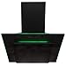 SIA AGE61BL 60cm Black Glass Angled Kitchen Cooker Hood Chimney Extractor Fan...