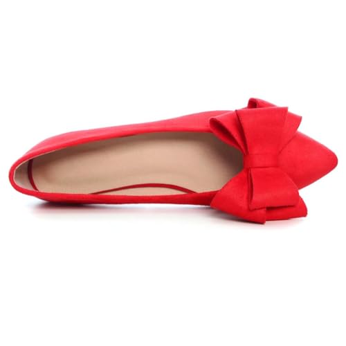 Image of TN TANGNEST Women Fashion Bowknot Flats Comfort Pointed Toe Dress Shoes