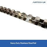 AirTech-UK PVC Strip Curtain Door Kit 1 x 2 meters Coldroom Warehouse Catering Vinyl Clear Plastic with 5 Strips (2mm Thick and 200mm Wide), Stainless Steel Rail and Clamps - Image 6