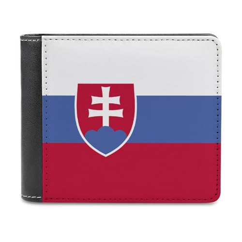 Flag of Slovakia Men's PU Leather Wallet with Large Capacity Coin Purse/storage Bag/card Holder/business Wallet One Sizeone Size