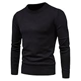 Photo Gallery modeewel maglione da uomo a maniche lunghe, casual, a maniche lunghe, elasticizzato, con scollo rotondo, slim fit, maglia fine, maglione invernale, nero , xl Photo Gallery modeewel maglione da uomo a maniche lunghe, casual, a maniche lunghe, elasticizzato, con scollo rotondo, slim fit, maglia fine, maglione invernale, nero , xl