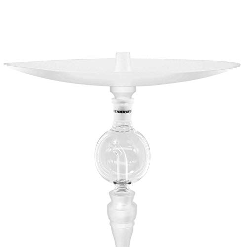 Shisha King® Adapter für Molassefänger mit 18/8 Schliff | Molassefänger Erweiterung | Wasserpfeife Zubehör (weiß)