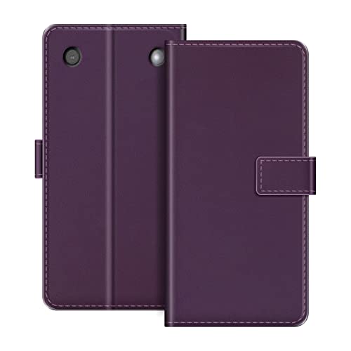 Étui pour BlackBerry 9320 Curve en cuir PU magnétique de qualité supérieure avec porte-cartes et béquille - Étui à rabat tendance pour BlackBerry 9320 Curve 2,4 pouces - Violet