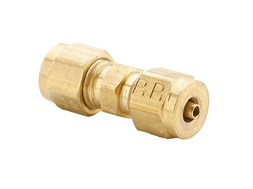 Parker Hannifin 62TF-2-pk10 Transmission Union Fitting, Brass, 1/8" Compression Tube x 1/8" Compression Tube (Pack of 10)