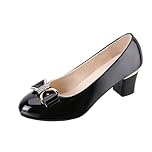 Womens Bow Tie Low Block Heels Court Shoes Ladies Closed Toe Slip On Sandals Elegant Business Work Office Shoe Fashion Wedding Bridal Footwear