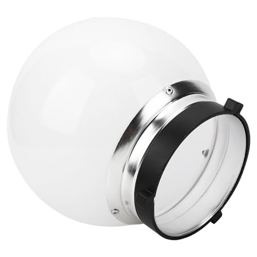 Generic Bola de Luz Suave con Iluminación de 360 ​​Grados de 15 Cm para Montaje, Distribución Uniforme de la Luz, Adecuada para Estudio de Bodas, Compacta y Portátil, Aleación Resistente + Plástico