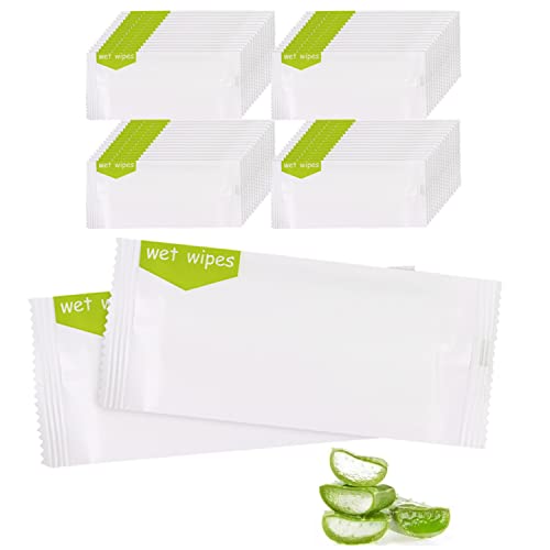 Hipruict Individual Hand Wipes, 100 Packs Individual Wet Wipes Bulk, Quickly Cleaning Our...