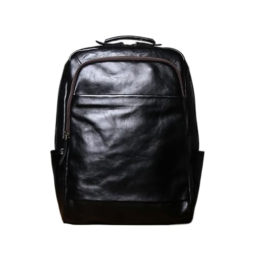 Mochila de viaje espaciosa para hombres: protege tu laptop con estilo de cuero retro