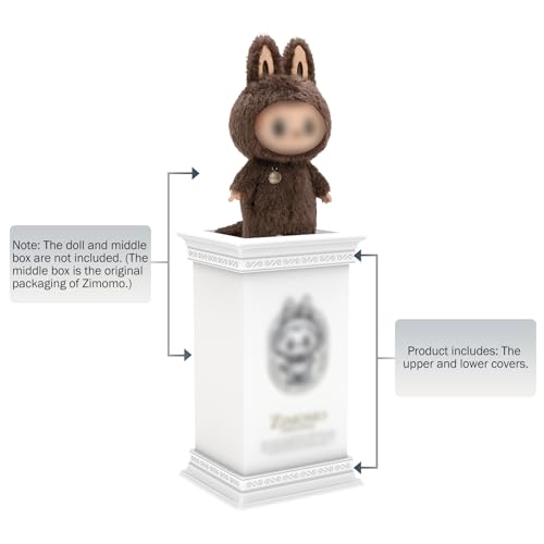 Image of Choowin Large Doll Display Stand for Zimomo Display, High Quality Plastic Roman Column Pedestal for Pop Mart Zimomo Labubu Display (Only Suitable for I Found You Packaging Box)