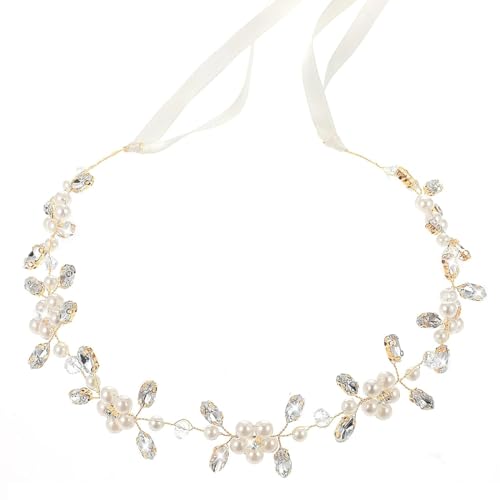 ZORVUJI Coroncina Prima Comunione Bambina, Accessori Capelli, Decorazione Oro