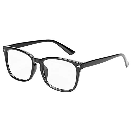 Preisvergleich Produktbild Brillenrahmen Retro Brillenfassung Ohne Stärke Nerdbrille Extra Leicht Brille Klassisch Streberbrille Männer Frauen Lesebrille Dekobrille Klare Linse Gläser Quadrat Glasbrille mit Briellenetui