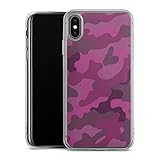DeinDesign Magnetische Hülle Case Handyhülle mit MagSafe kompatibel mit Apple iPhone XS Max Camouflage Bundeswehr Muster