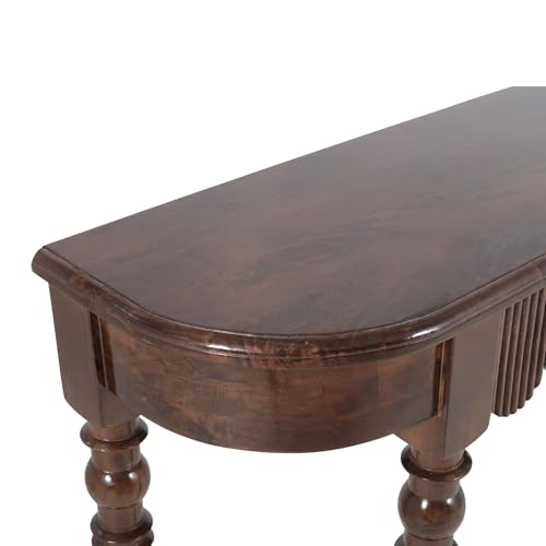 Image of Gharaana Sama Wooden Console Table | Mahogany Finish | Modern Console & Entryway Table for Living Room & Hallway | 48x12x36 Inches