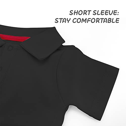 Jimonda Baby Boy Girl Collared Bodysuit,Polo Short Sleeve Romper, Pure Color Baby Clothes,Organic Cotton #TOP4