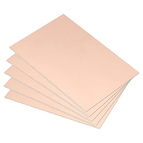 PATIKIL 5Pack FR4 Doppelseite Kupferplattiert PCB Laminat Leiterplatte 100x70x0.8mm