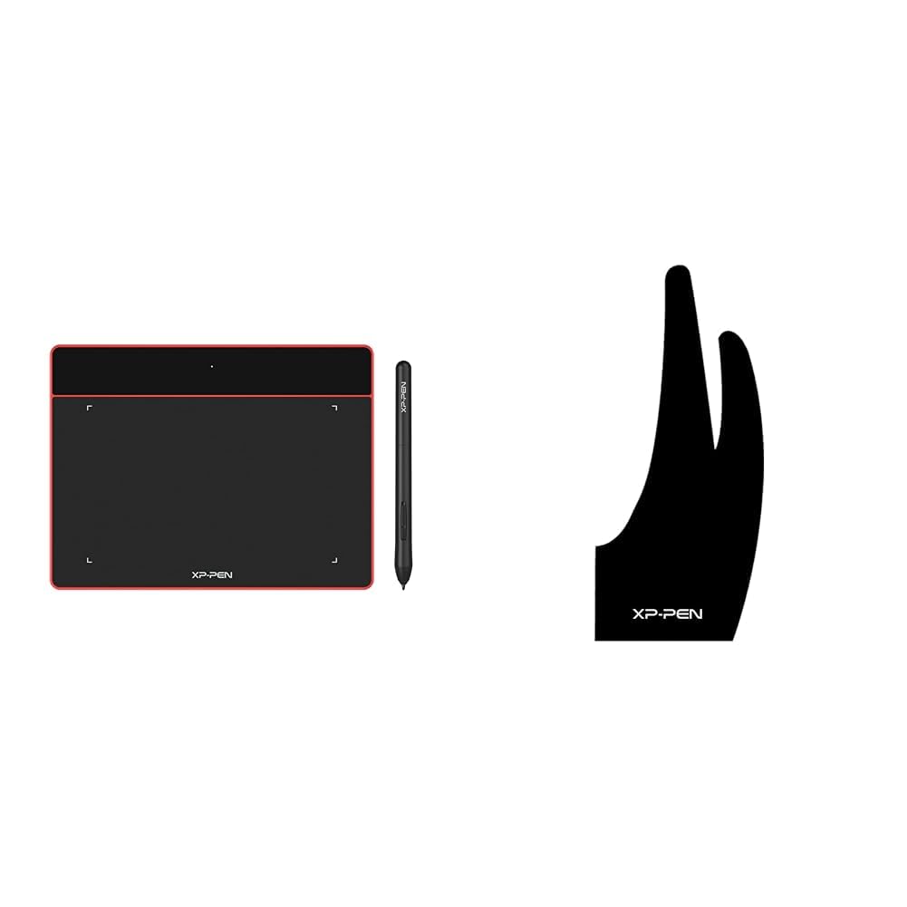 xp-pen deco fun s red graphics tablet 6.3 × 4 inch pen tablet with 8192 levels pressure sensitivity
