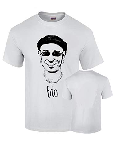 B & C Camiseta Fito Impresion Premium Negra y Plateada Algodon Calidad 190grs (L)