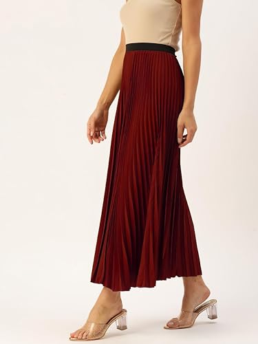 Image of OTABU | Women Accordian Pleat Maxi Flared Skirt