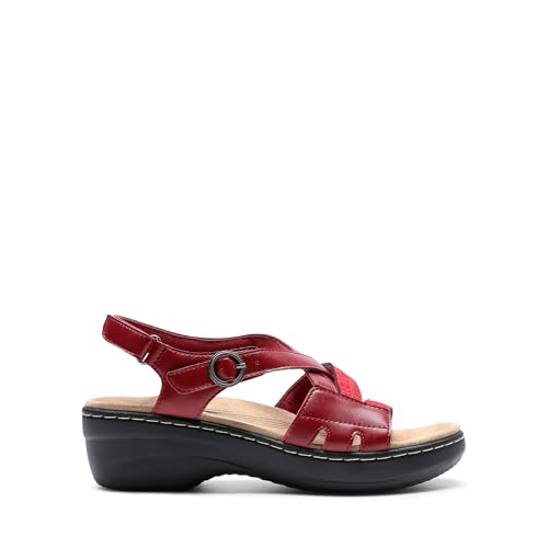Image of DREAM PAIRS Women's Open Toe Wedge Sandals Walking Shoes | Cushioned footbed with supportive comfort for walking, vacations, beach outings, shopping and everyday summer wear