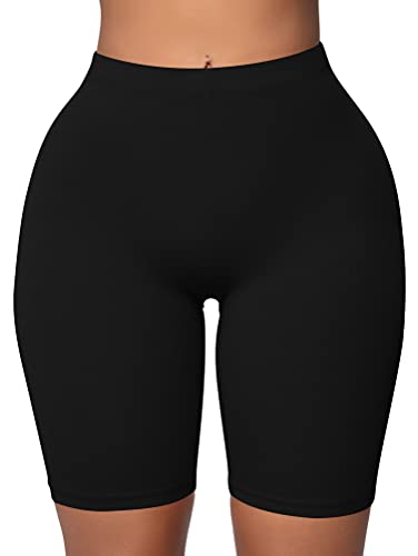 BORIFLORS Women's Athletic Workout High Waist Gym Biker Shorts2