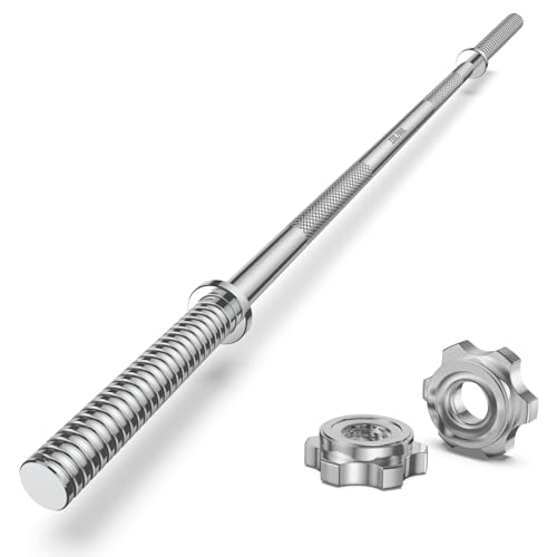 Weight Lifting Bar 57', 1' Standard Straight Barbell Bars Olympic for Home Gym Weight...