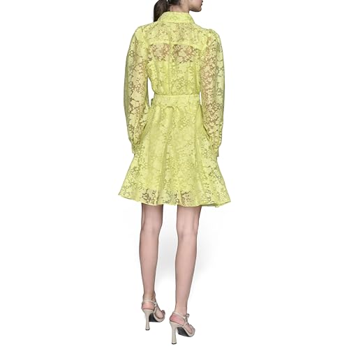 KARL LAGERFELD Women's Long Sleeve Collared Fit and Flare Shirtdress4