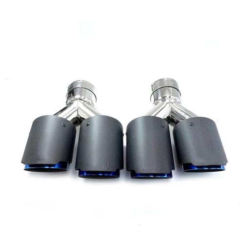 Escape de coche universal para eliminar colas oxidadas con carbono mate de 101mm