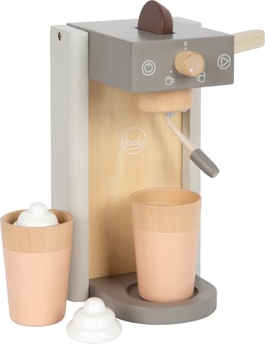 Le capsule che cadono nella tazza e le due schiume da latte magnetiche garantiscono un divertimento creativo nella cucina gioco