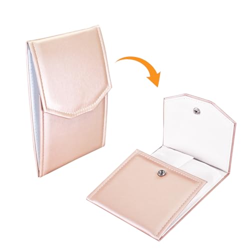 Mooca FD-7501-S50 Champagne Color Fabric Jewelry Organizer Necklace Storage Carrying Case Jewelry Display Case Necklace Folder thumb #4