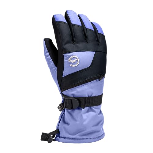 Image of Gordini Juniors' Ultra Drimax Gauntlet Glove, Periwinkle /Black, Large