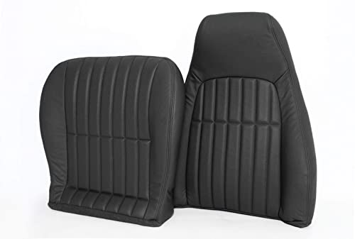 Richmond Auto Upholstery: Compatible with 2000-2002 Chevrolet Camaro RS SS Z28 - Passenger Side Complete Replacement Perforated Leather Seat Cover, Black