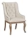Coaster Home Furnishings - Brockway - Set of 2 Fabric Arm Chairs - Button Tufting, Nailhead Trim, Rolled Arms - Transitional - Dining Room and Kitchen - Cream and Barley Brown - 110293