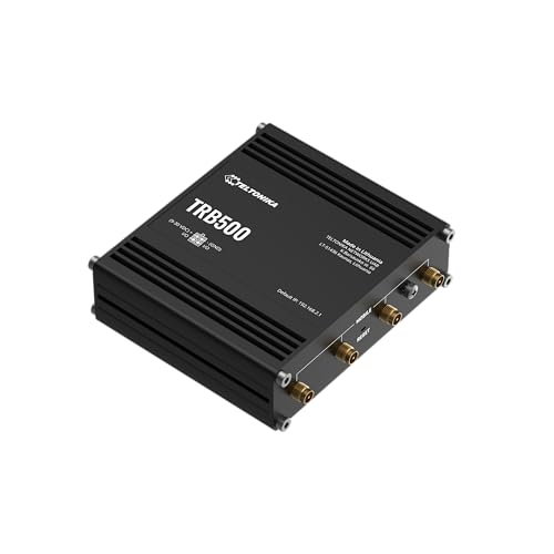 Image of Teltonika TRB500000000 Model TRB500 Industrial 5G Gateway; Speeds of up to 1 Gbps; Auto APN; 2x Inputs /Outputs; For use in Europe, Middle East, Africa, Oceania, Brazil; Not for use in USA