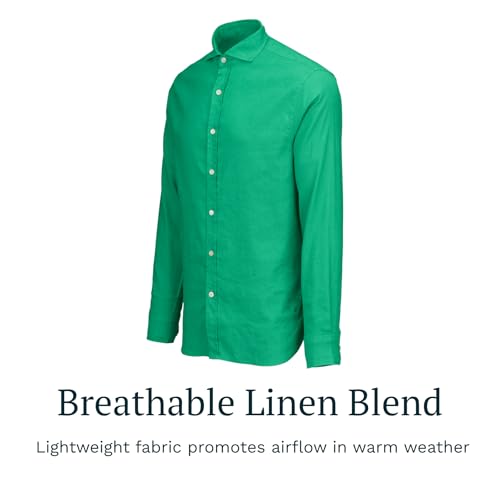 Image of SWIMS Santorini Men's Long Sleeve Linen Stretch Button Down Shirt
