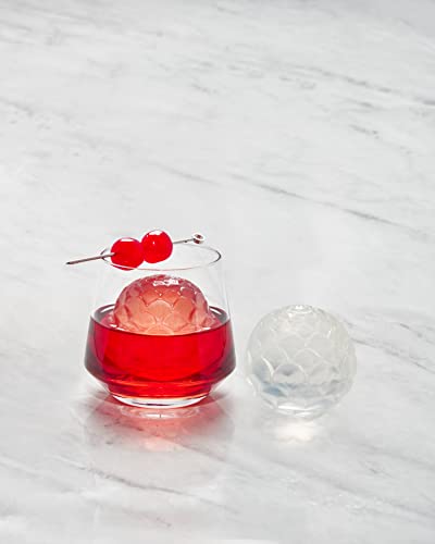 W&P Design Petal Ice Tray, Perfect Etched Spheres, Slow Melting for Whiskey and Cocktails, Food Grade Premium Silicone, Dishwasher Safe, BPA Free (WP-ICE-PET-CH) - Image 5