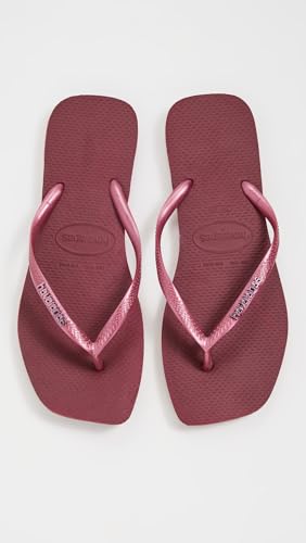 Image of Havaianas womens Slim Square Logo Metallic Flip-flop